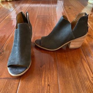 Dark Gray Suede Boots